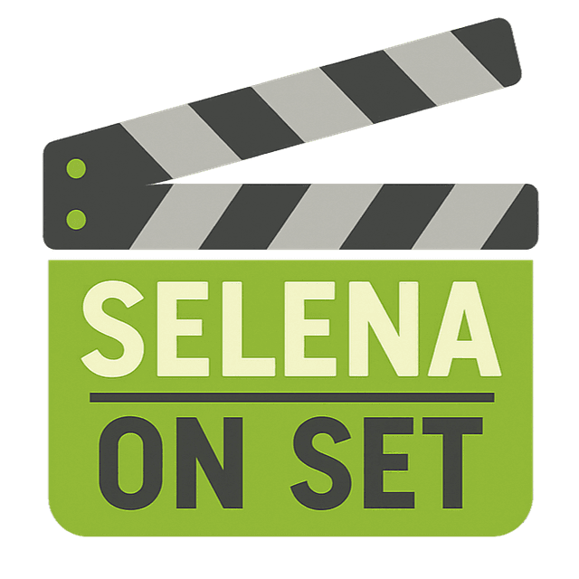 Selena On Set logo with film camera